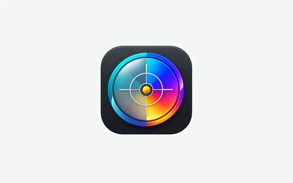 LumaProfile native macOS application icon for a display-calibration prototype.